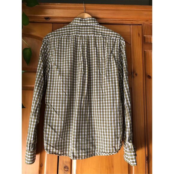 BANANA REPUBLIC Organic Cotton Plaid Multi Button up Shirt SZ M - Picture 5 of 9